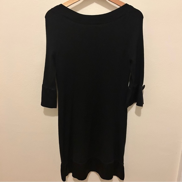 Yoana Baraschi Cashmere Silk Dress size XS Black‎ Satin Flutter Sleeve Dress - Picture 7 of 12